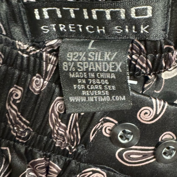 Intimo Black and White Silk Paisley Boxers - Picture 4 of 10